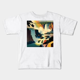 Iguazu Falls - Abstract Art Style Kids T-Shirt